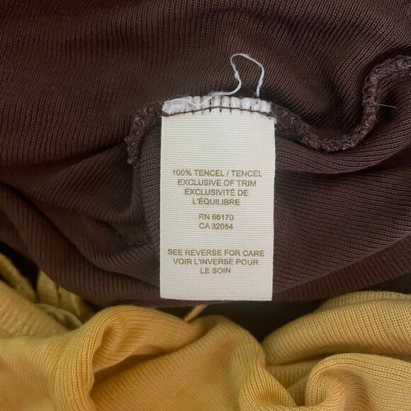 Set of 2 Free People lightweight camisoles size Large brown & yellow tencel - Picture 9 of 9